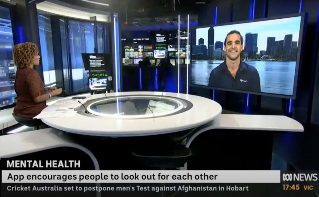 iyarn's CEO Lockie Cooke on ABC News for Mental Health Week